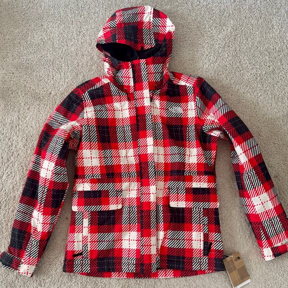 The North Face Jackets & Blazers - North Face TNF 3 in 1 Monarch Triclimate Jacket Red Plaid Women Ski Snow